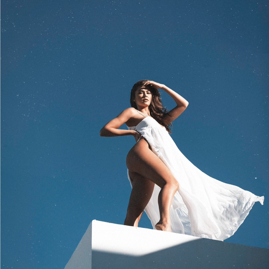 Indah White Maxi Dress With Slit